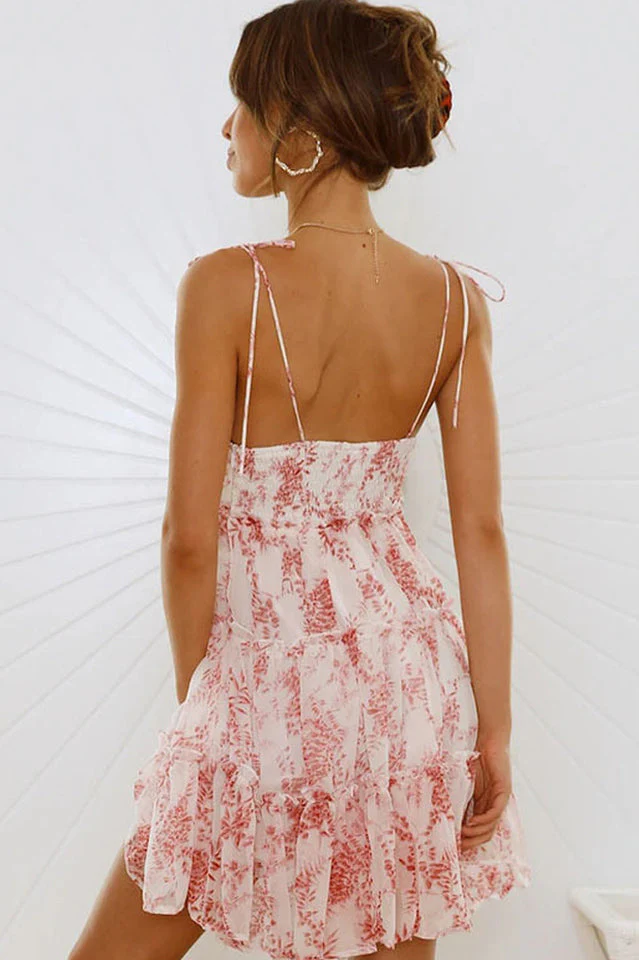 Floral Ruffled Mini Dress - Image 7