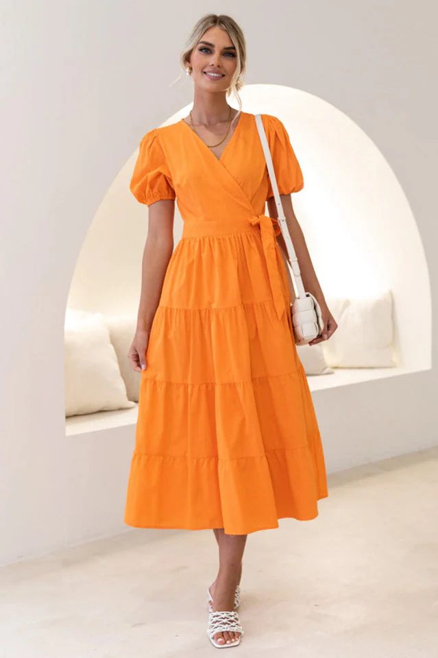 Floral Tiered Surplice Dress - Image 12