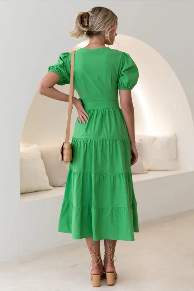 Floral Tiered Surplice Dress - Image 9