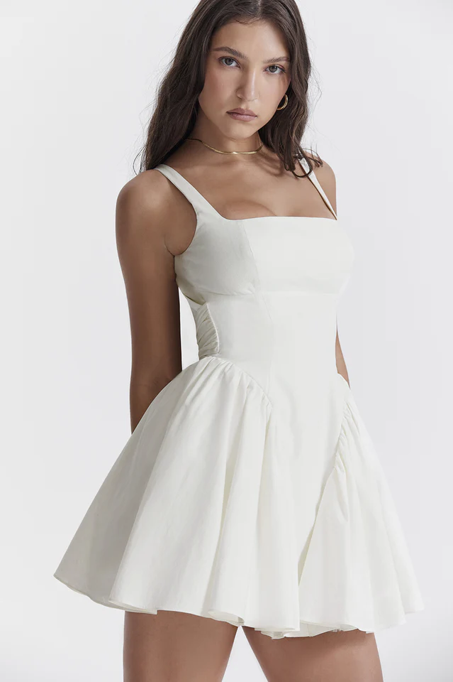 Florianne Ivory Bow Mini Dress - Image 2