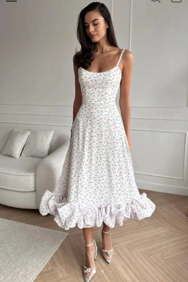 Flounce Bustier Midi Dress - Image 10