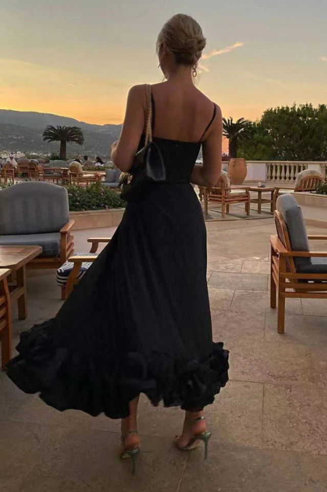 Flounce Bustier Midi Dress - Image 17