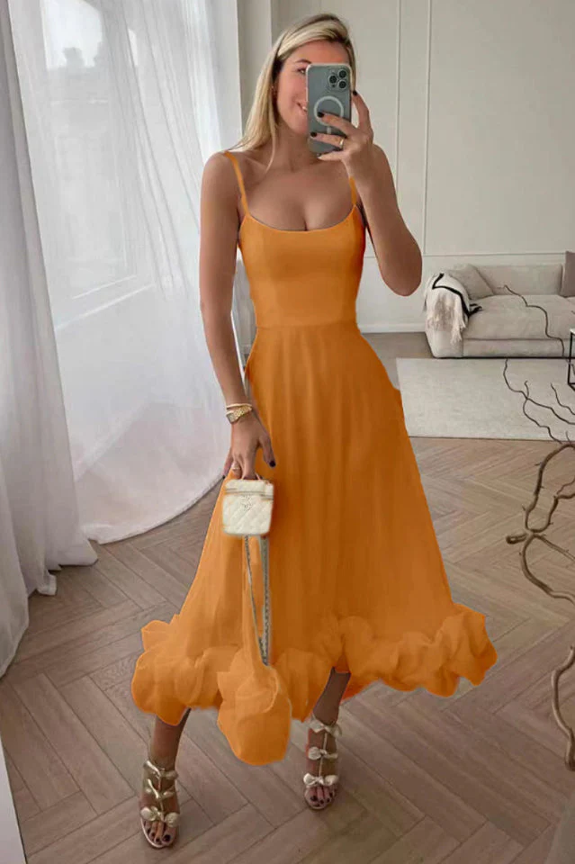 Flounce Bustier Midi Dress - Image 18