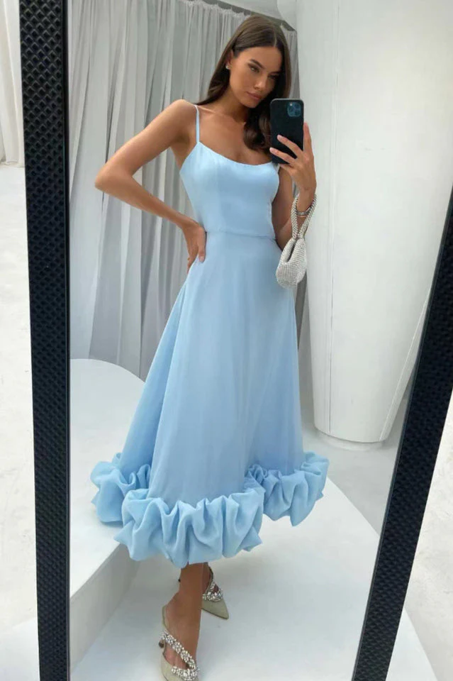 Flounce Bustier Midi Dress - Image 3