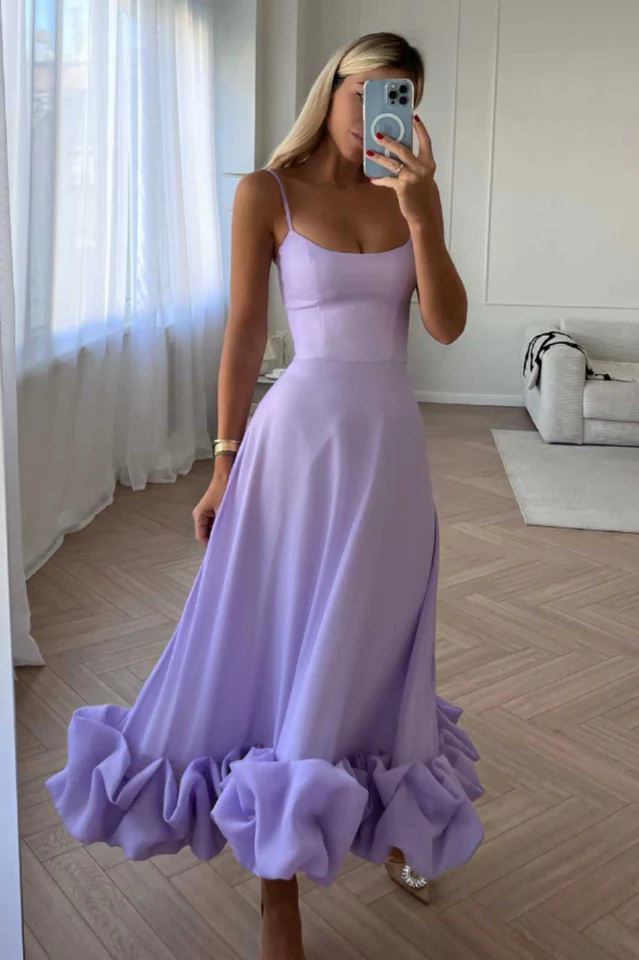 Flounce Bustier Midi Dress - Image 6