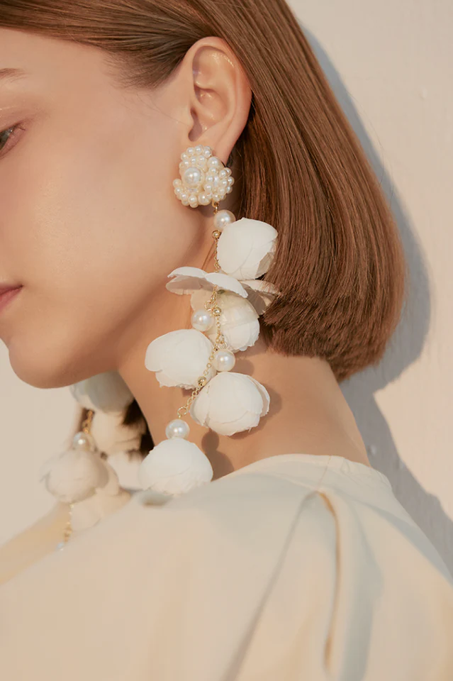 Flower Drop Earrings - Image 3