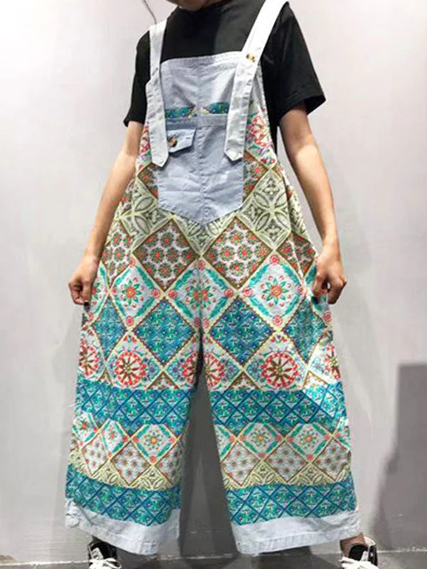Flowy Functionality Cotton Overalls - Image 2
