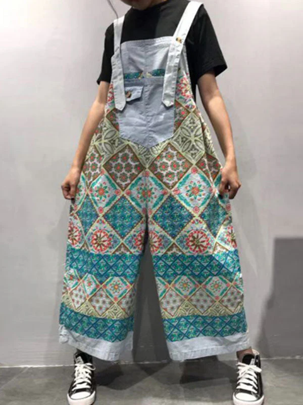 Flowy Functionality Cotton Overalls - Image 6