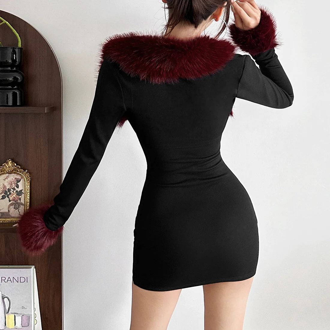 Fluffy A-Line Dress - Image 5