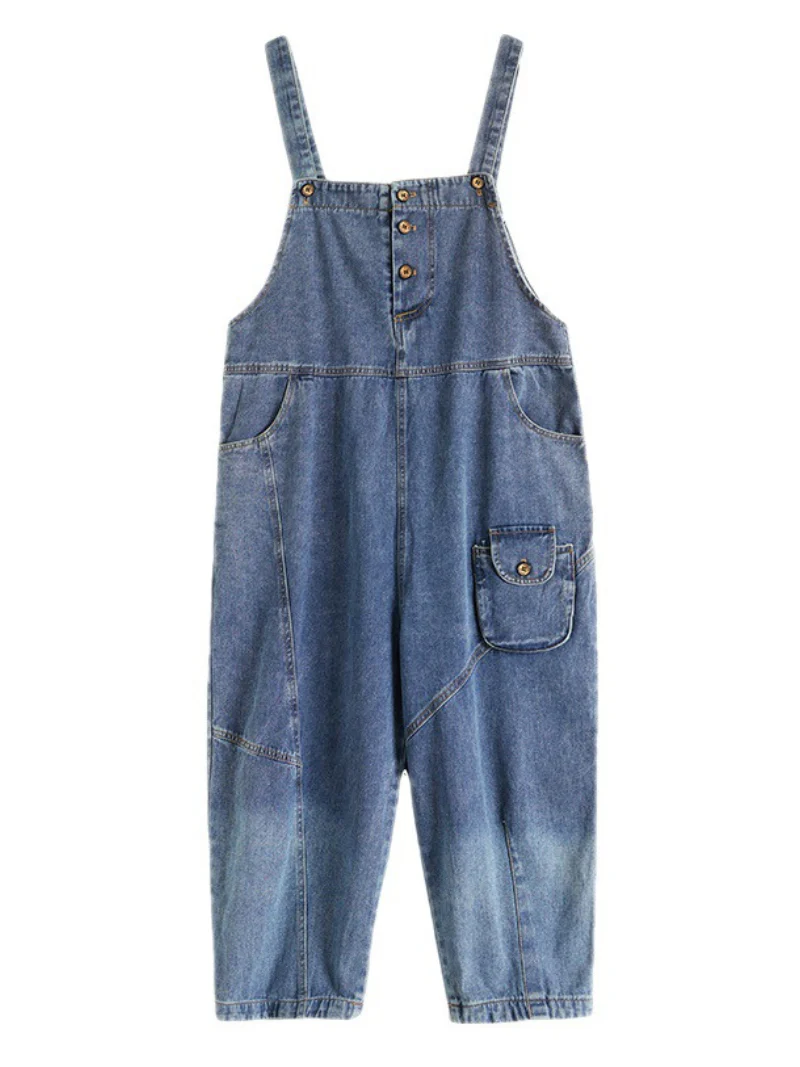 Follow Your Heart Denim High Waist Overall Dungarees - Image 5