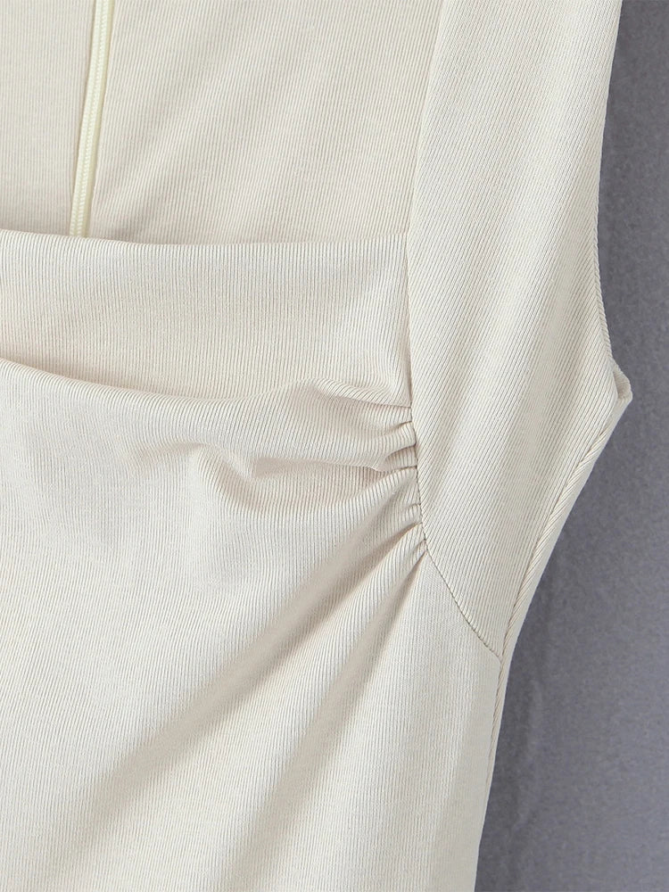 Fondness Frill Cream Dress - Image 4