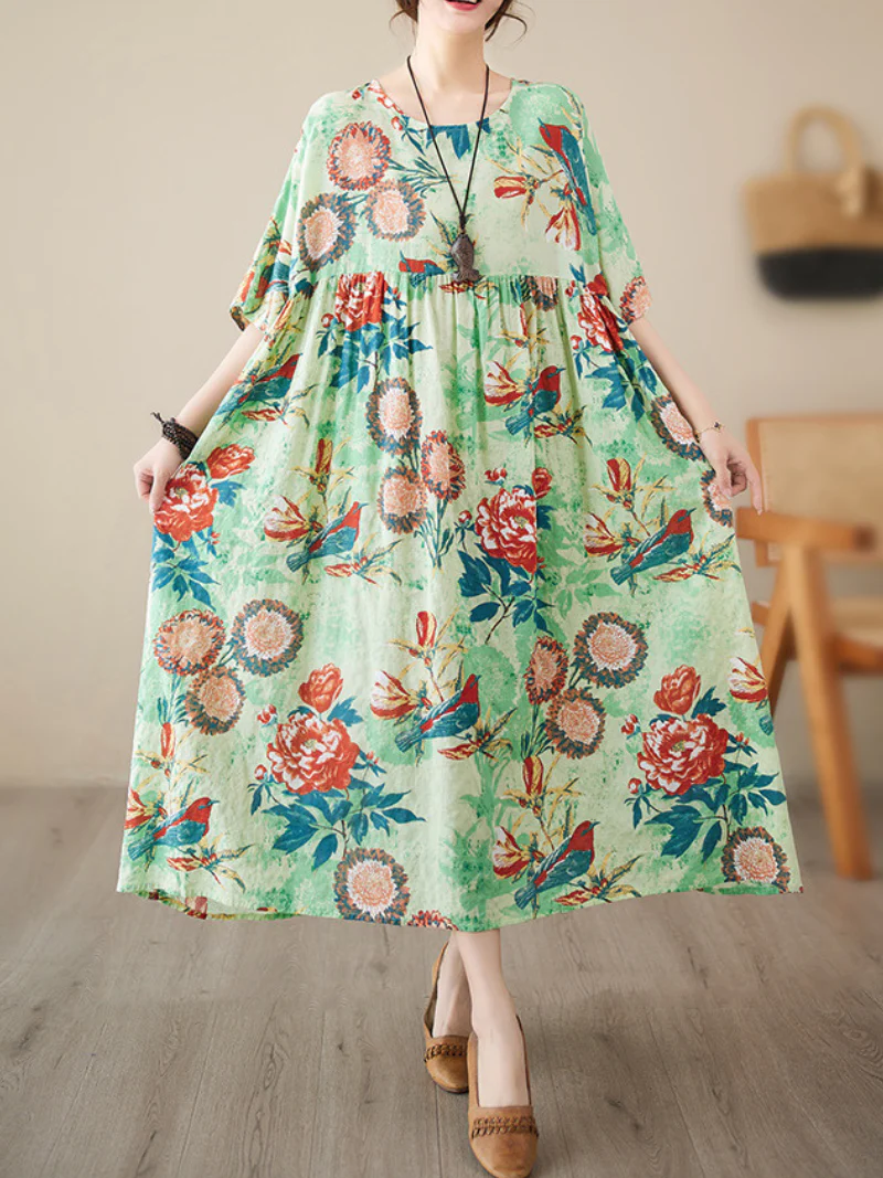 Forever In My Heart Round Neck Smock Dress - Image 5