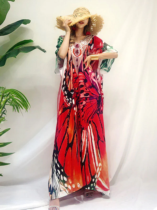 Forever My Butterfly Loose Bohemian Maxi Dress - Image 3