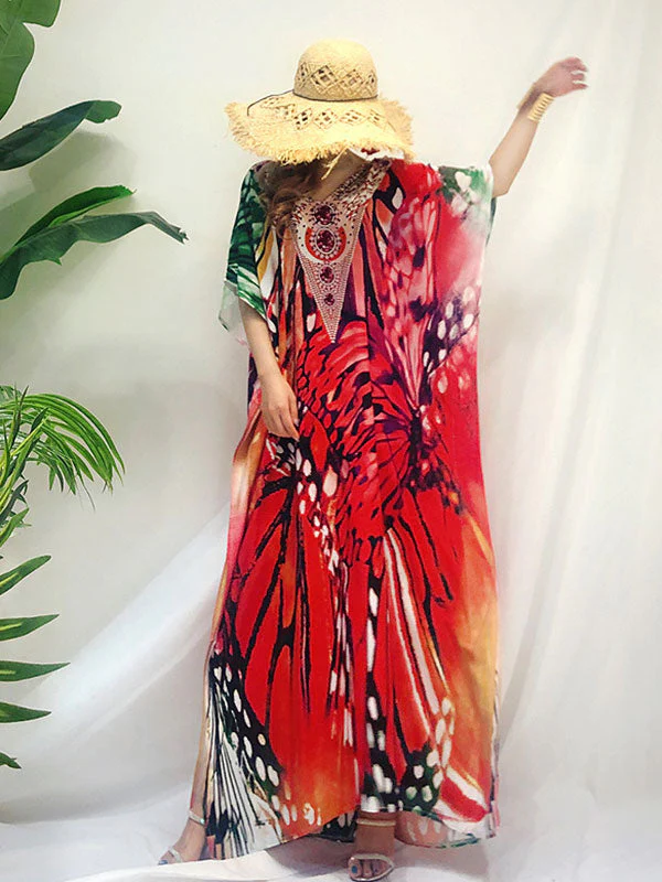 Forever My Butterfly Loose Bohemian Maxi Dress - Image 4