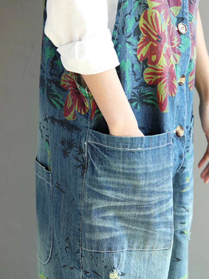 Found You Better Denim Loose Overall Dungarees - Image 5