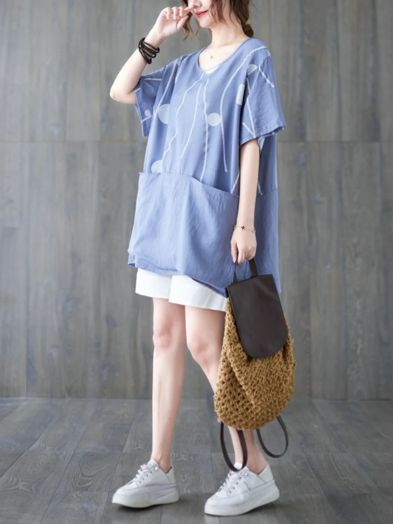 Game Of Love Cotton Polka Dot Tops - Image 3