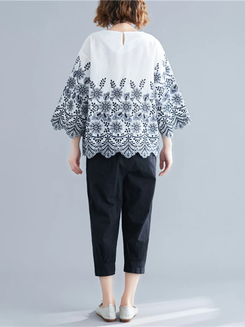 Game Of Love Round Neck Floral Top - Image 4