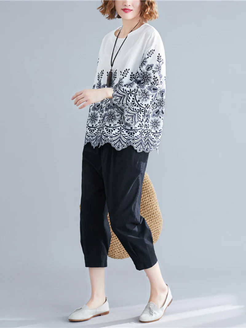 Game Of Love Round Neck Floral Top - Image 5