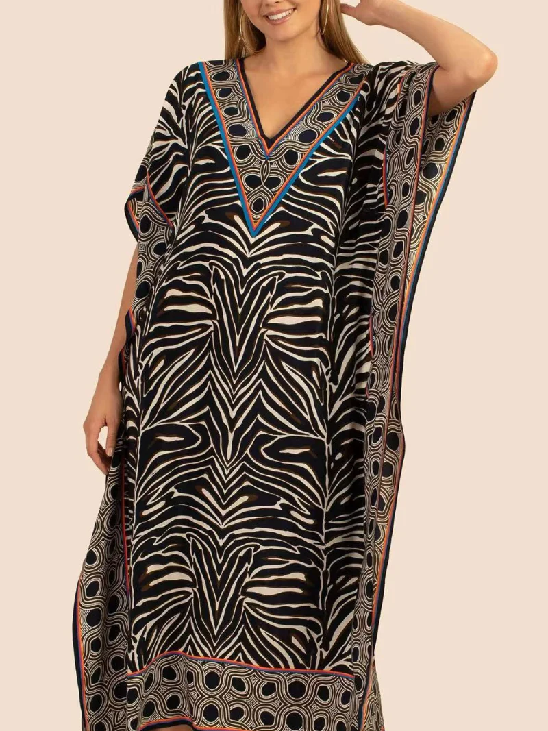 Game Of Love V-neck Kaftan Dress - Image 2