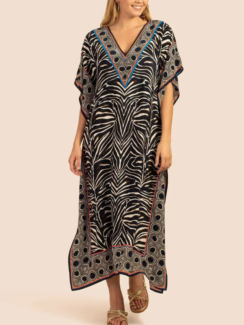 Game Of Love V-neck Kaftan Dress - Image 4