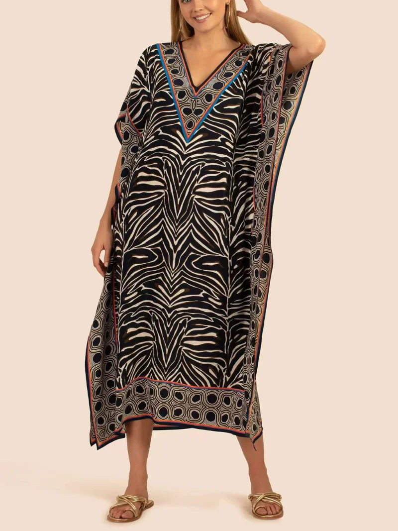 Game Of Love V-neck Kaftan Dress - Image 5