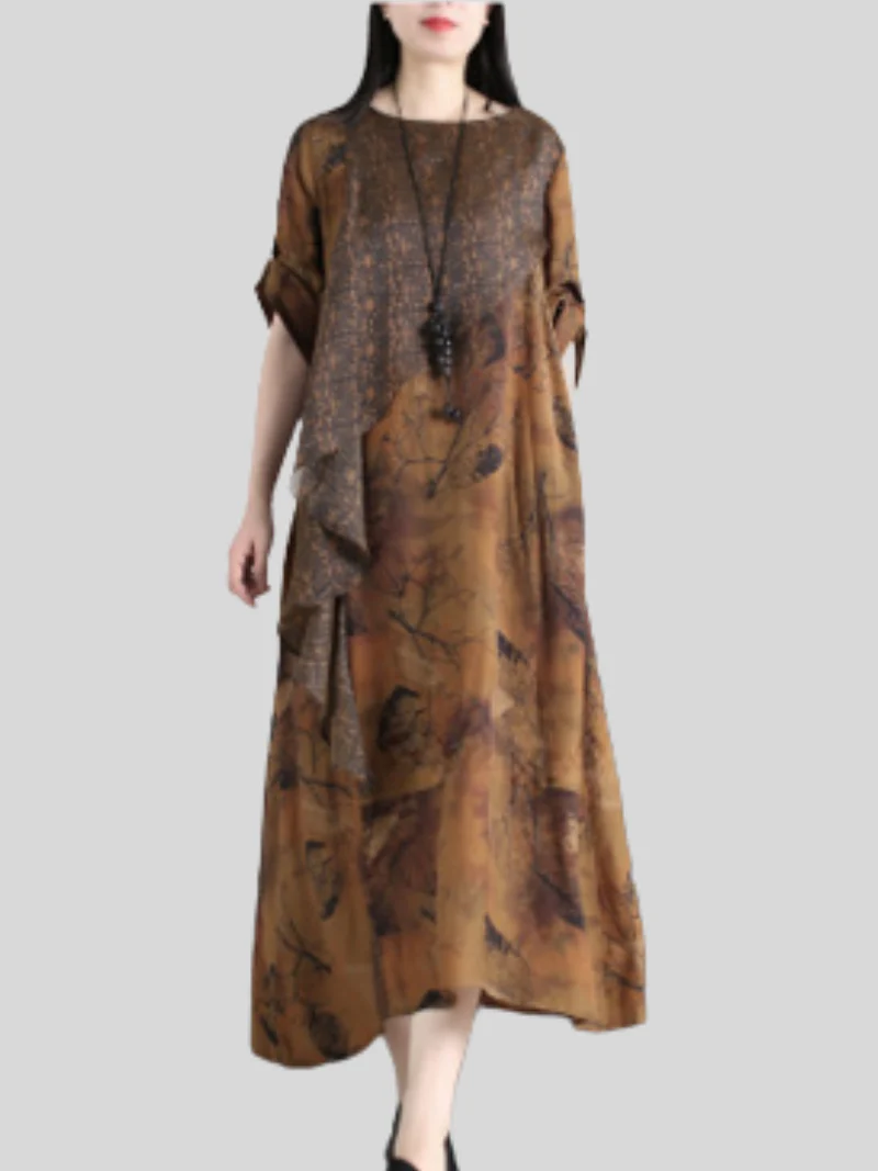 Game Of Time Loose Round Neck A-line Dress - Image 2