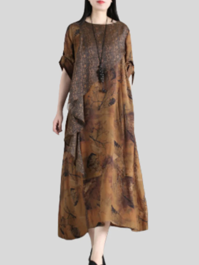 Game Of Time Loose Round Neck A-line Dress - Image 3