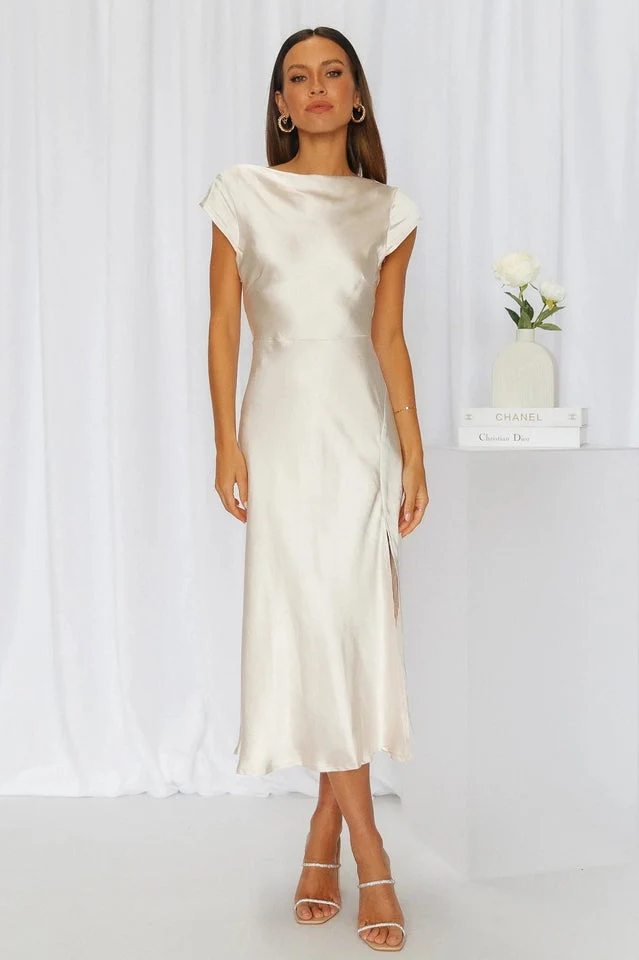 Get In Formation Satin Midi Dress - Image 10
