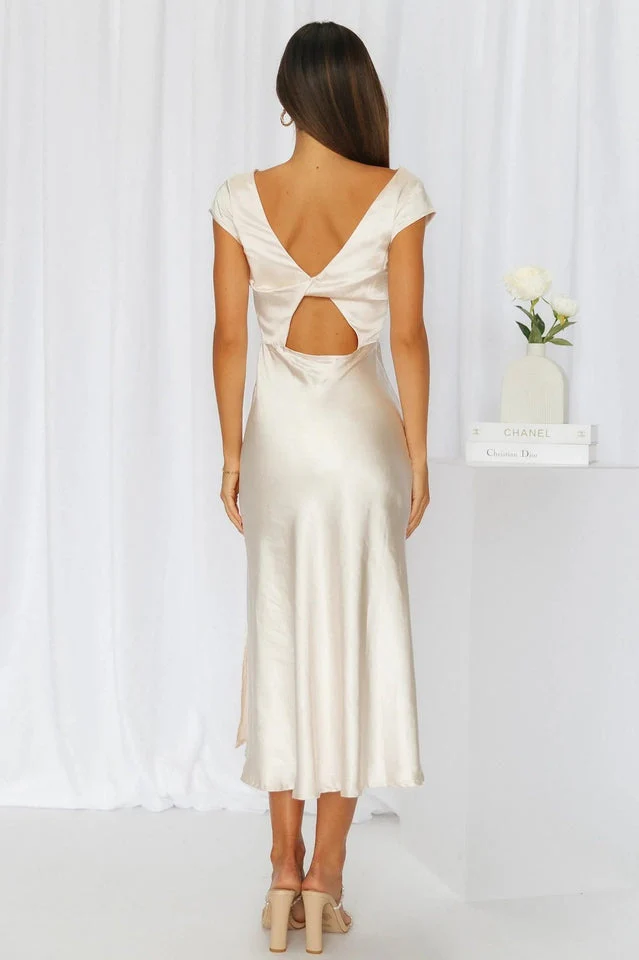 Get In Formation Satin Midi Dress - Image 11