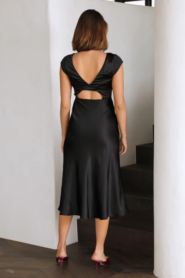 Get In Formation Satin Midi Dress - Image 16