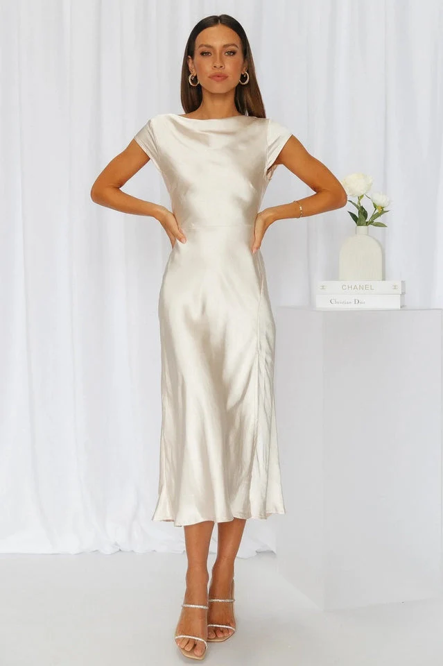 Get In Formation Satin Midi Dress - Image 9
