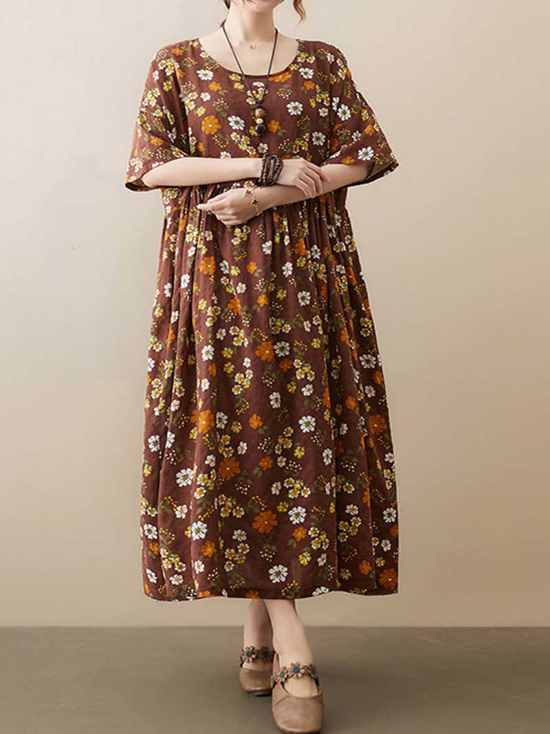 Get Some Comfort Floral Printed Smock Dress - Image 2