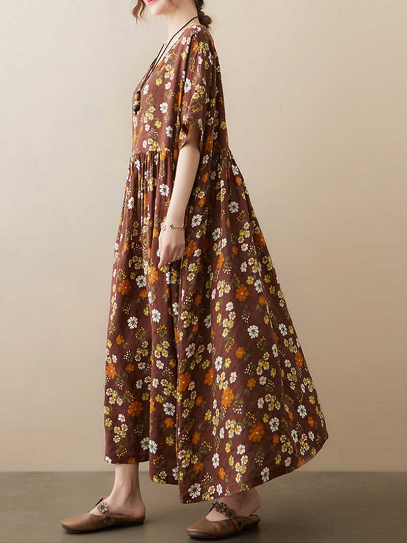 Get Some Comfort Floral Printed Smock Dress - Image 8