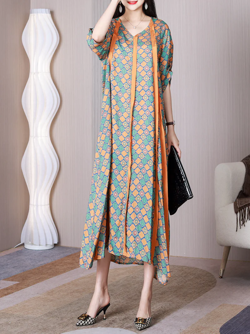 Give Me A Memory V-neck Middle Waist A-line Dress - Image 2