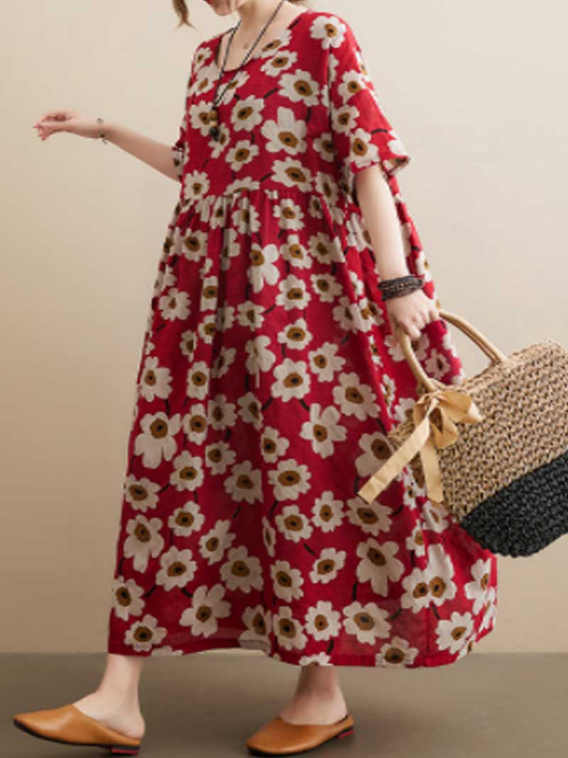 Giving Love Floral Smock Dress - Image 3