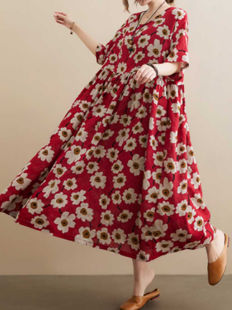 Giving Love Floral Smock Dress - Image 5