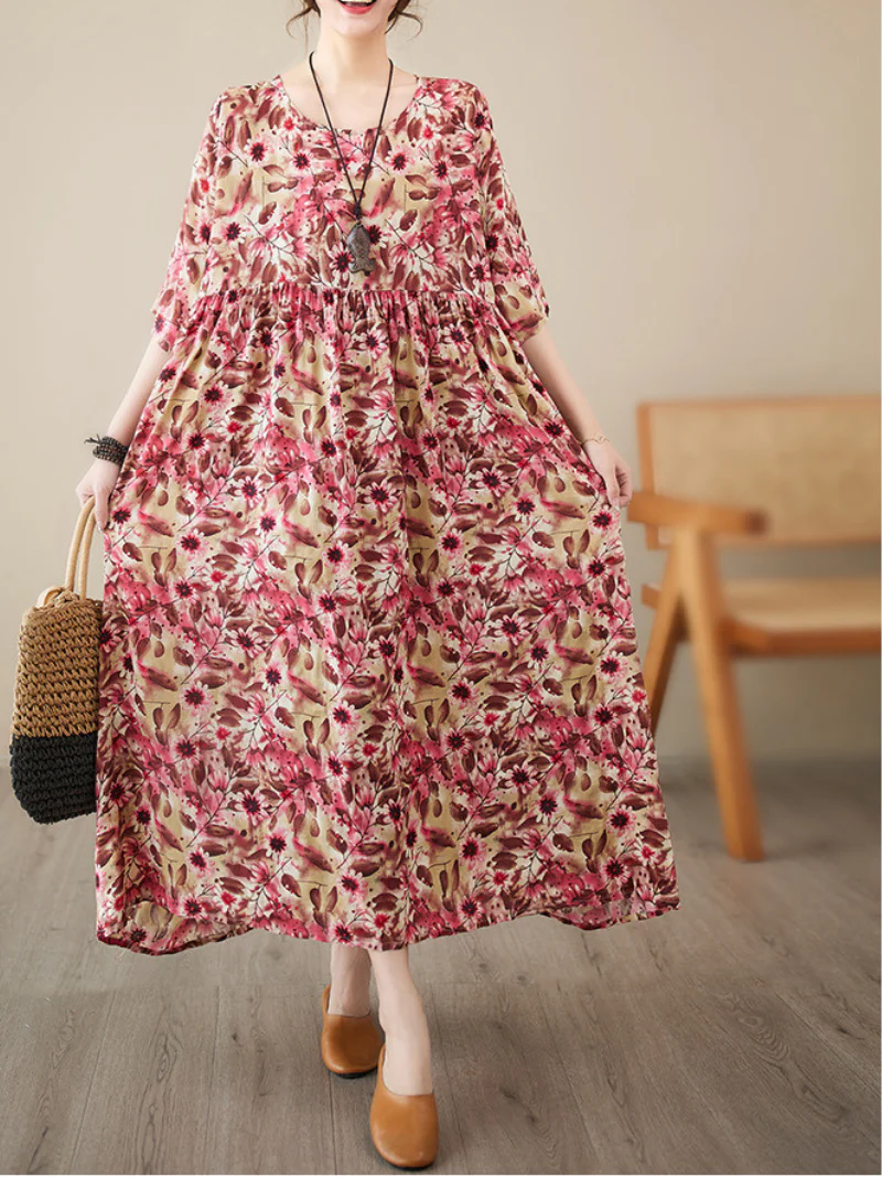 Giving Love Cotton Floral Smock Dress - Image 4