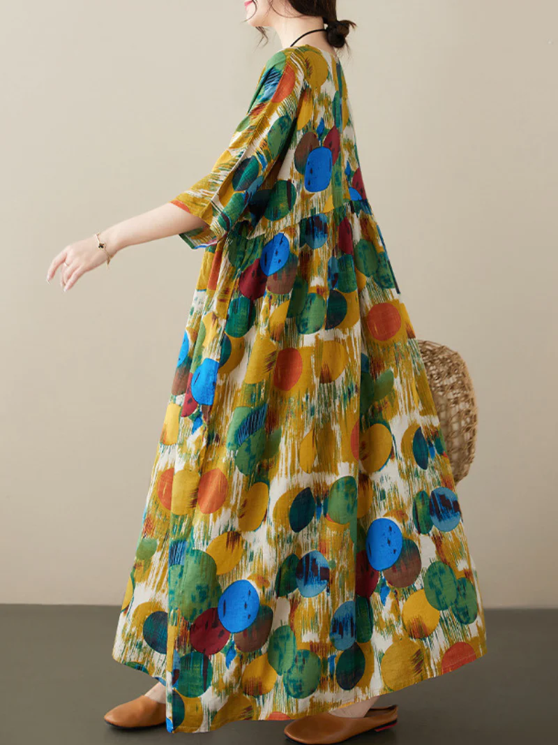 Giving Love Cotton Round Neck Smock Dress - Image 6