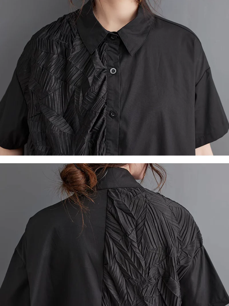Giving Love Ruffled A-Line Shirt  Dress - Image 5