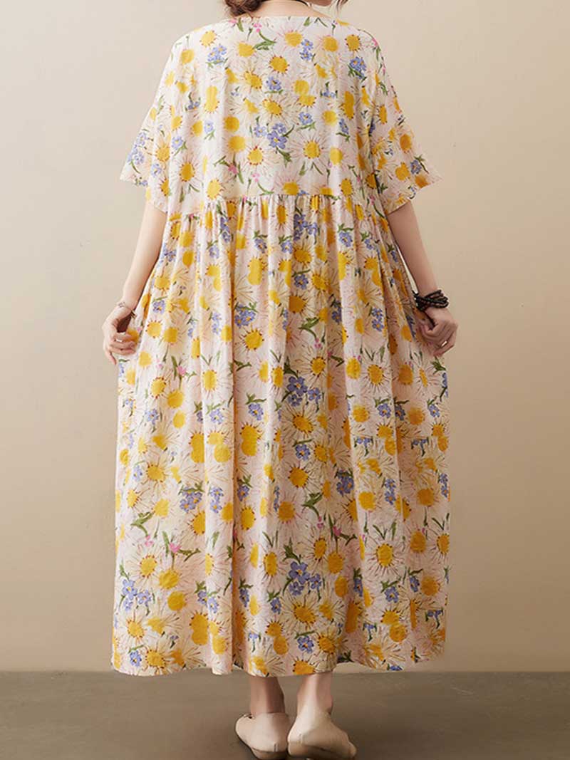 Goddess You Floral Printed Smock Dress - Image 2