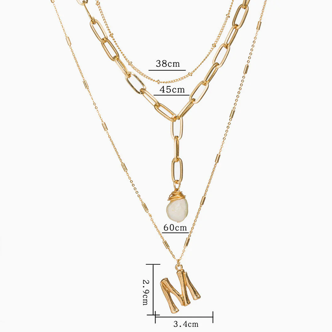 The Boho Holiday Gold Plated Charm Pendant Layered Necklace - Gold - Image 3