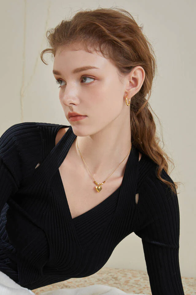 Gold Sugar Cube Hoops - Image 2