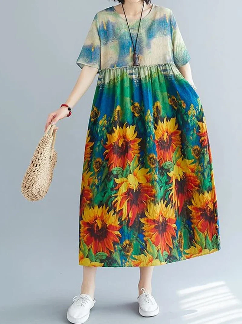 Got a Beatiful Nature Smock Dress - Image 3