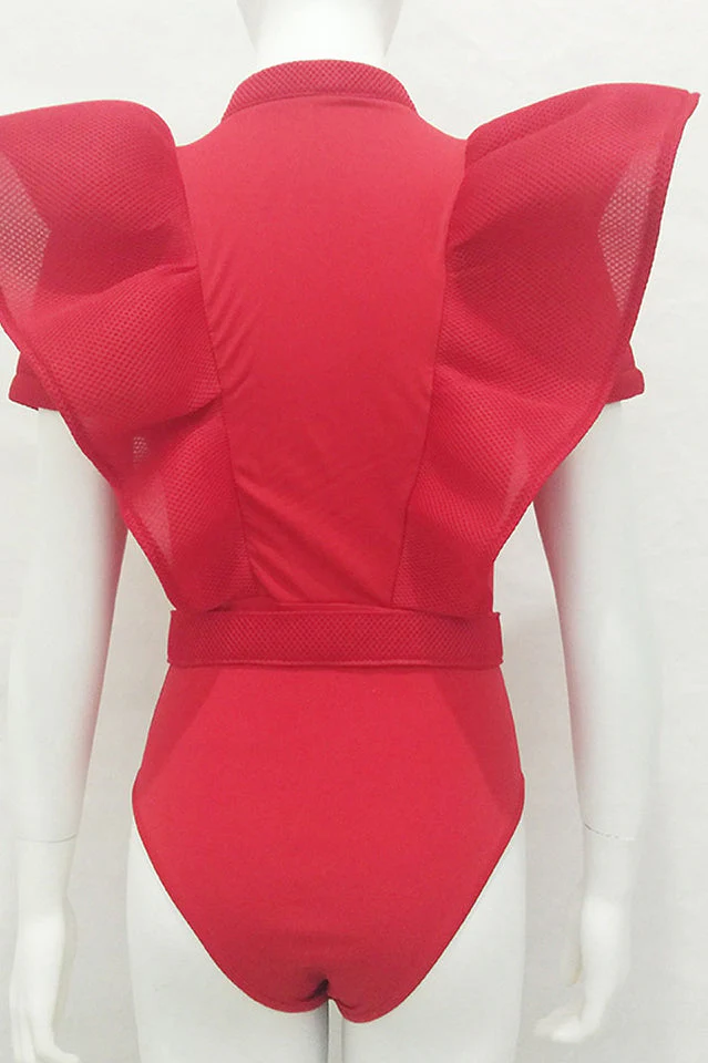 Goth Sissy Party Ruffle Bodysuit - Image 7