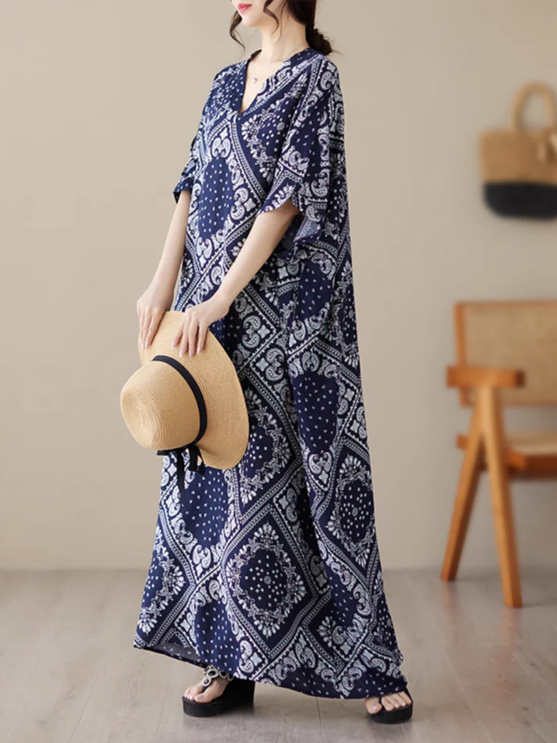 Graceful Glam Beauty Large Size Kaftan Dress - Image 6