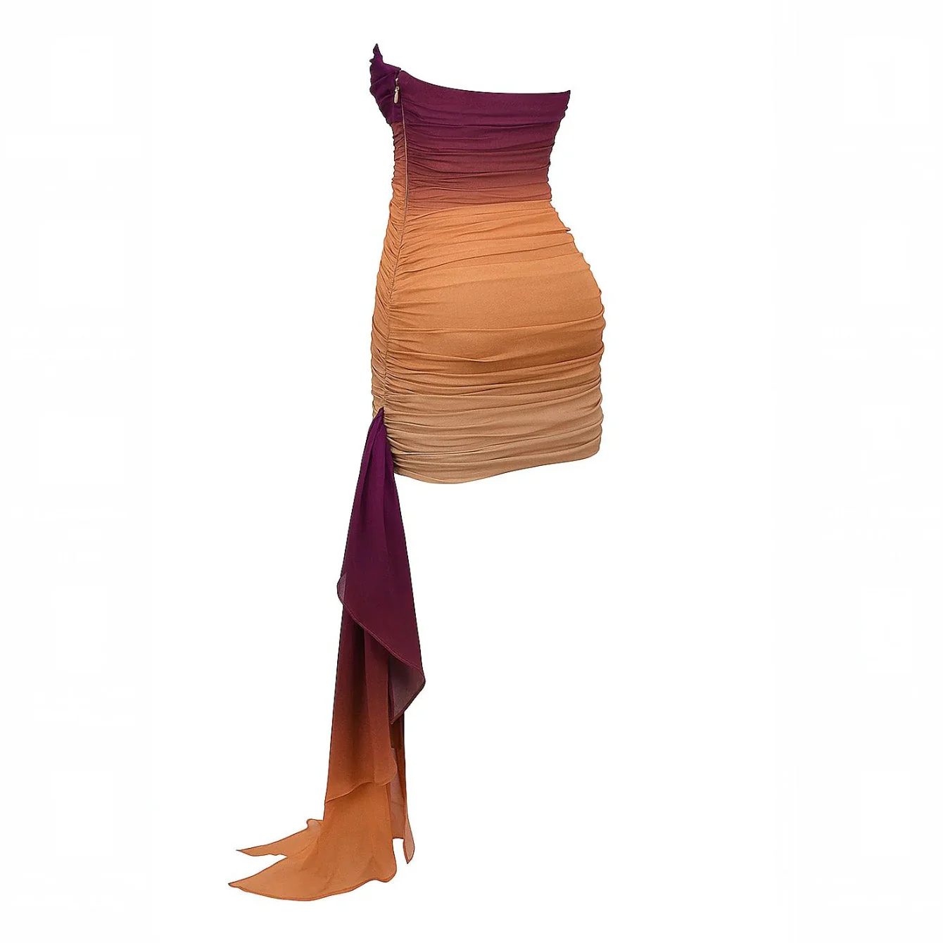 GRADIENT OFF SHOULDER Mini Dress with TRAIN - Image 9