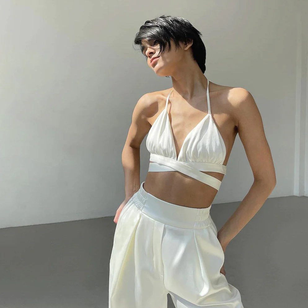 HADE Lace UP TOP PANTS and Blazer SET - Image 13