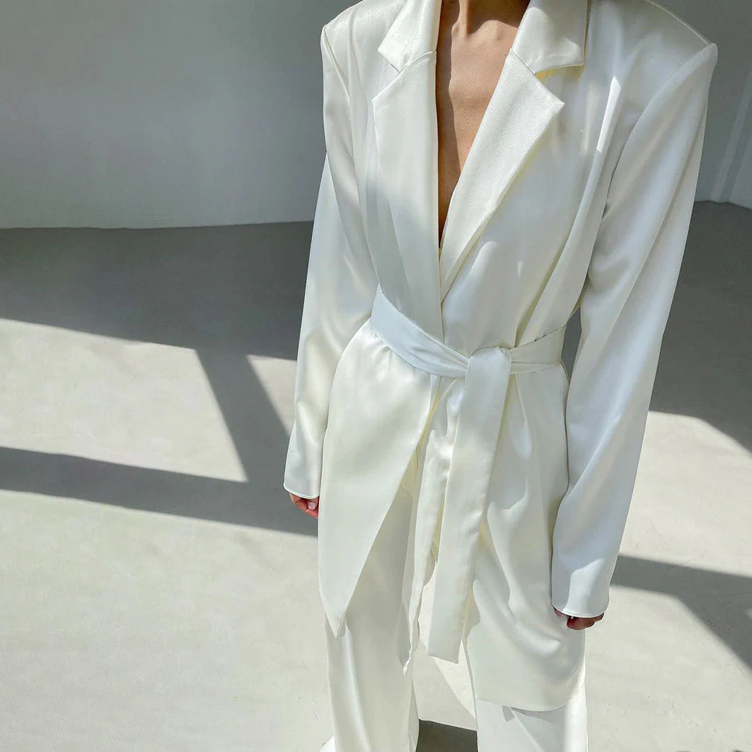 HADE Lace UP TOP PANTS and Blazer SET - Image 15