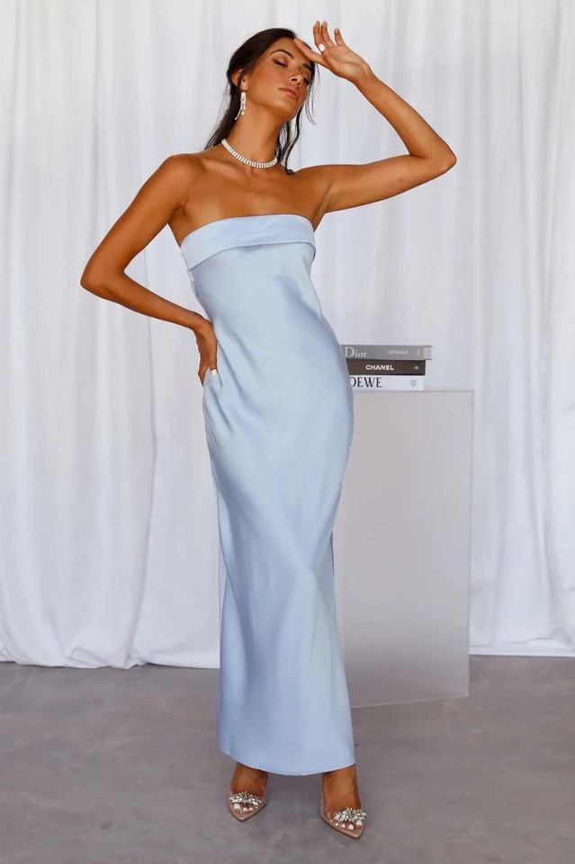 Half Open Back Sleeveless Silky Dress - Image 12