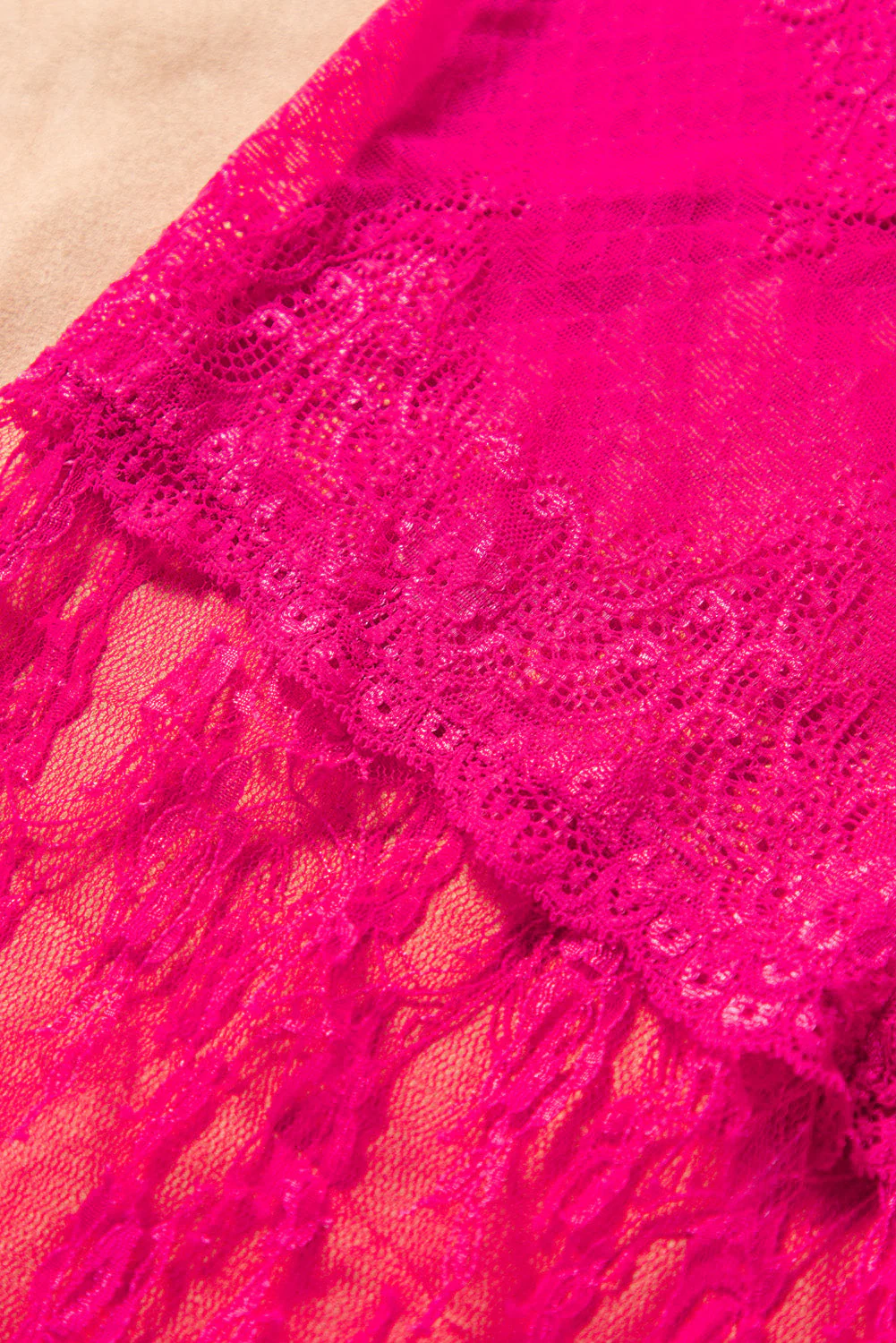 Halter Neck Backless Lace Babydoll With Thong And Gloves - Image 10